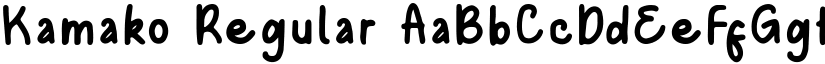 Kamako Regular font