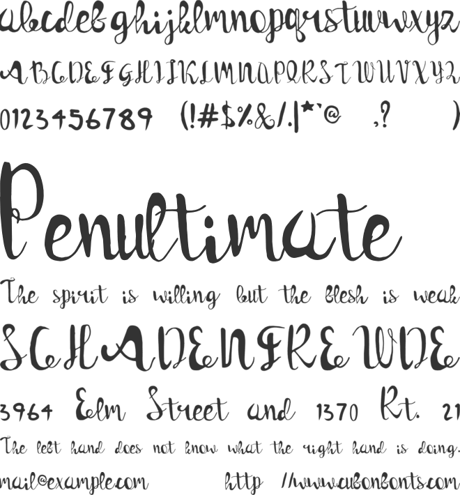 Genius font preview