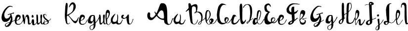 Genius Regular font