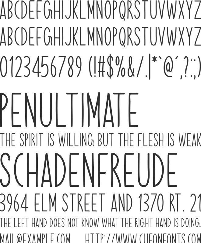 Valentine Things font preview