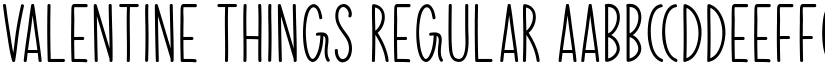 Valentine Things Regular font
