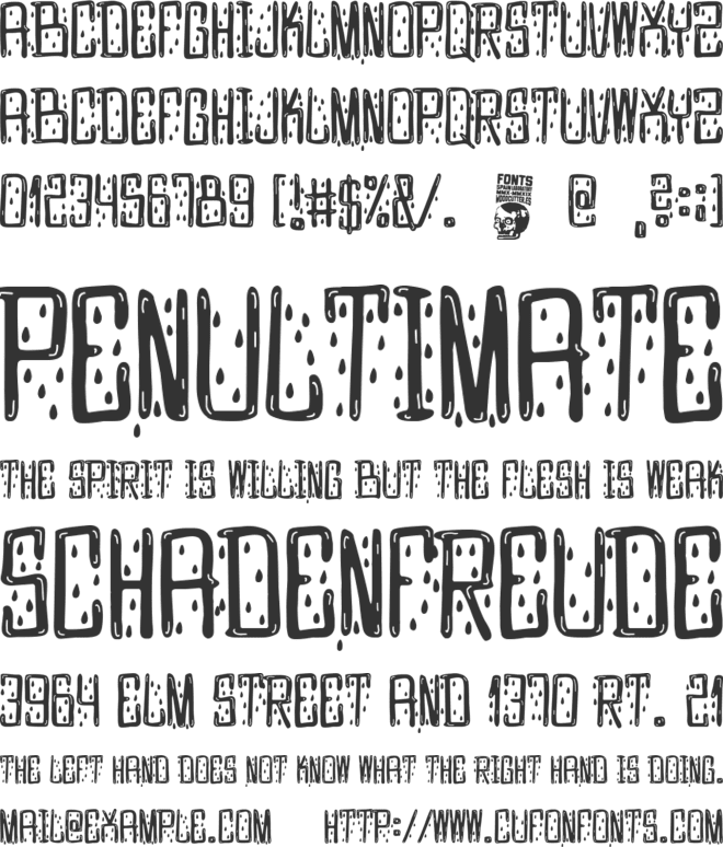 Ghetto bros font preview