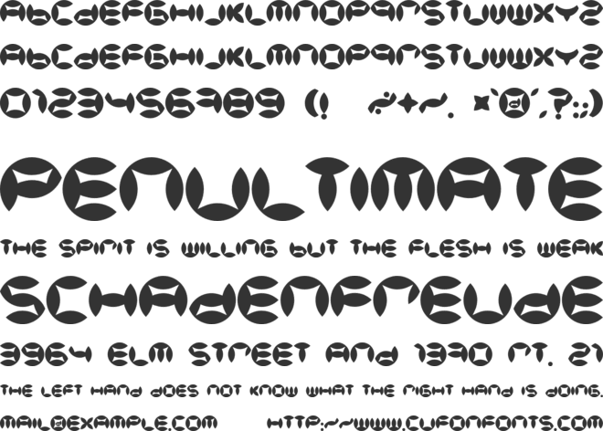 BD Beans font preview