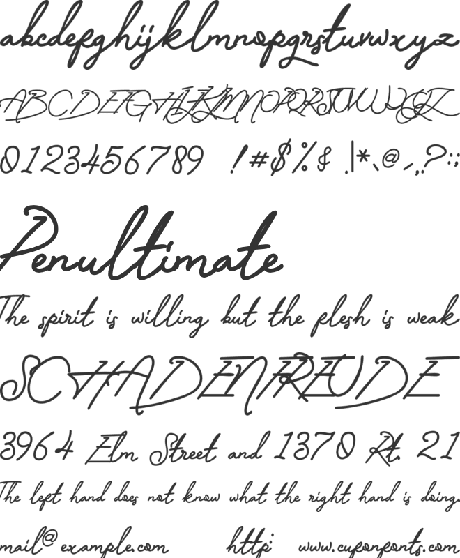 Manallagi font preview