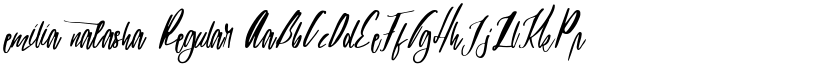 emilia natasha Regular font