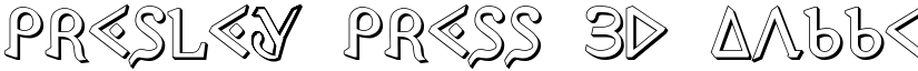 Presley Press 3D font