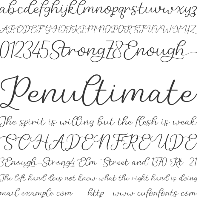 Strong Enough font preview