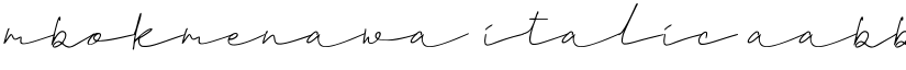 mbokmenawa italic font