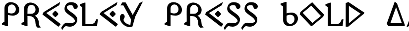 Presley Press Bold font