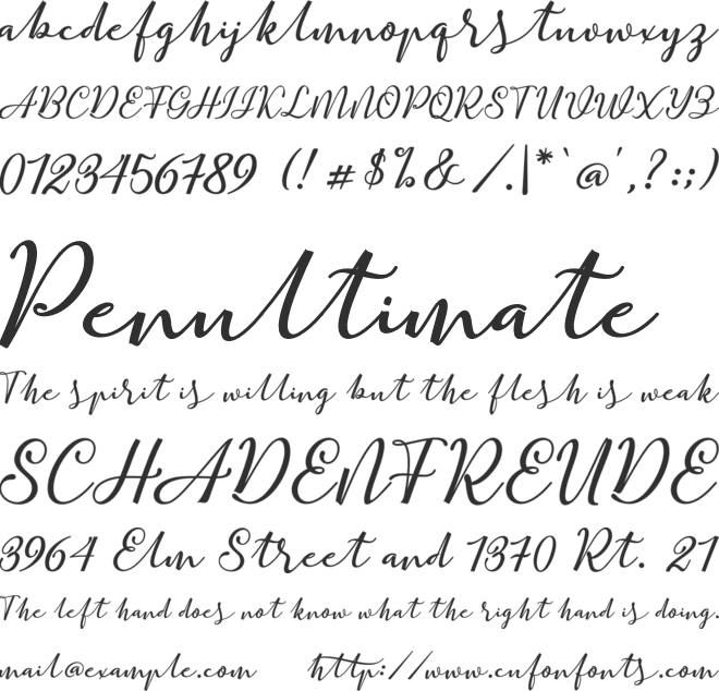 online font preview