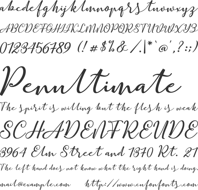 online font preview