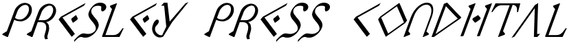 Presley Press CondItal font