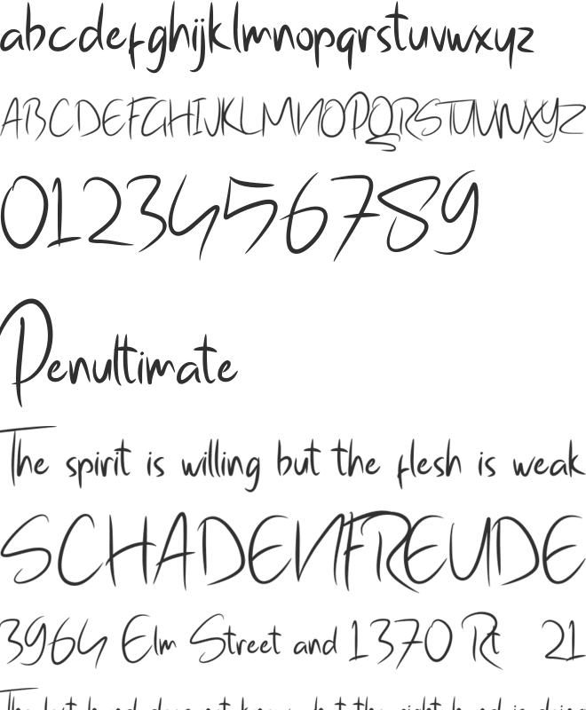 Little_wish font preview
