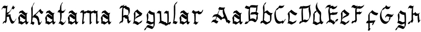 Kakatama Regular font