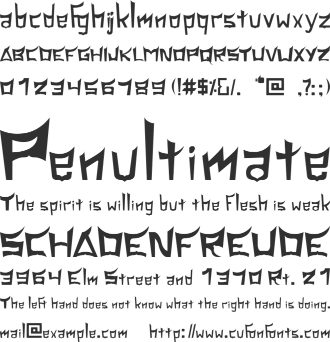 Pagadang font preview