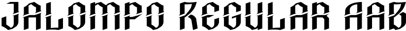 Jalompo Regular font