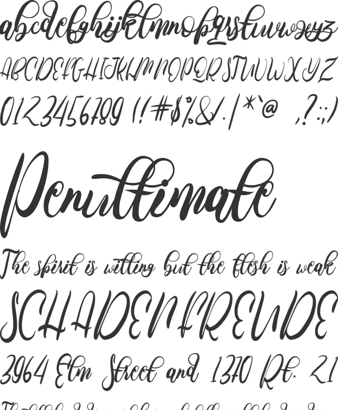 Febrina font preview