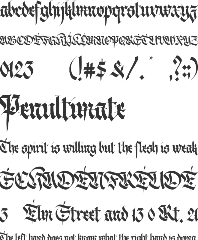 Hurufraktur font preview