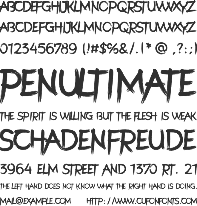 SomeBrush font preview