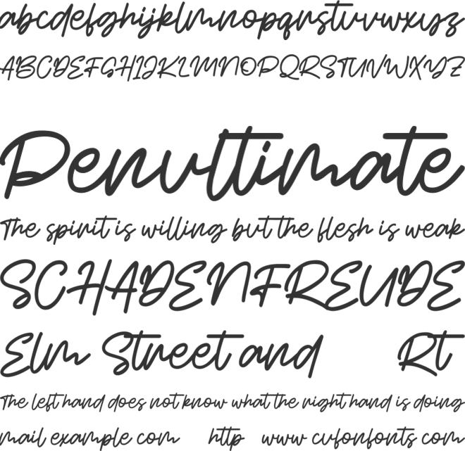 Heartales Free font preview