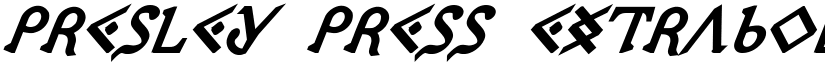 Presley Press ExtraBold Ital font