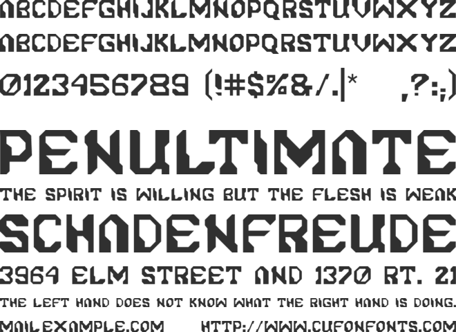 Genospace font preview