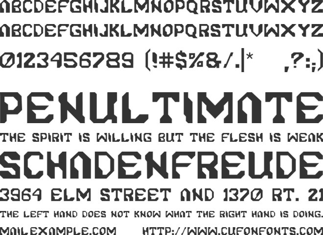 Genospace font preview