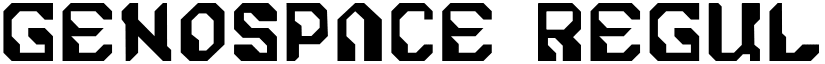 Genospace Regular font