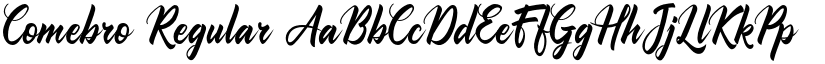 Comebro Regular font