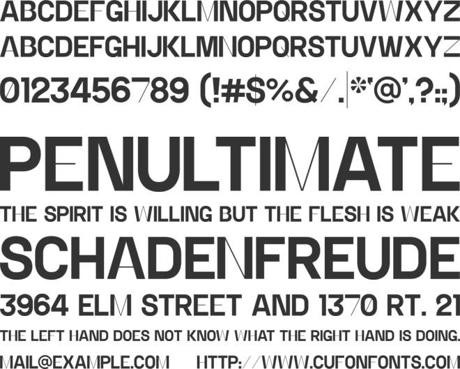 Alterner font preview