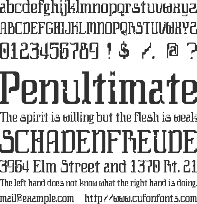 Daybreaker font preview