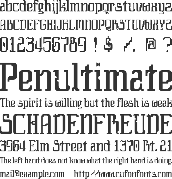 Daybreaker font preview