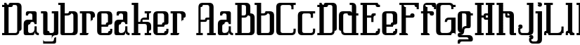 Daybreaker font