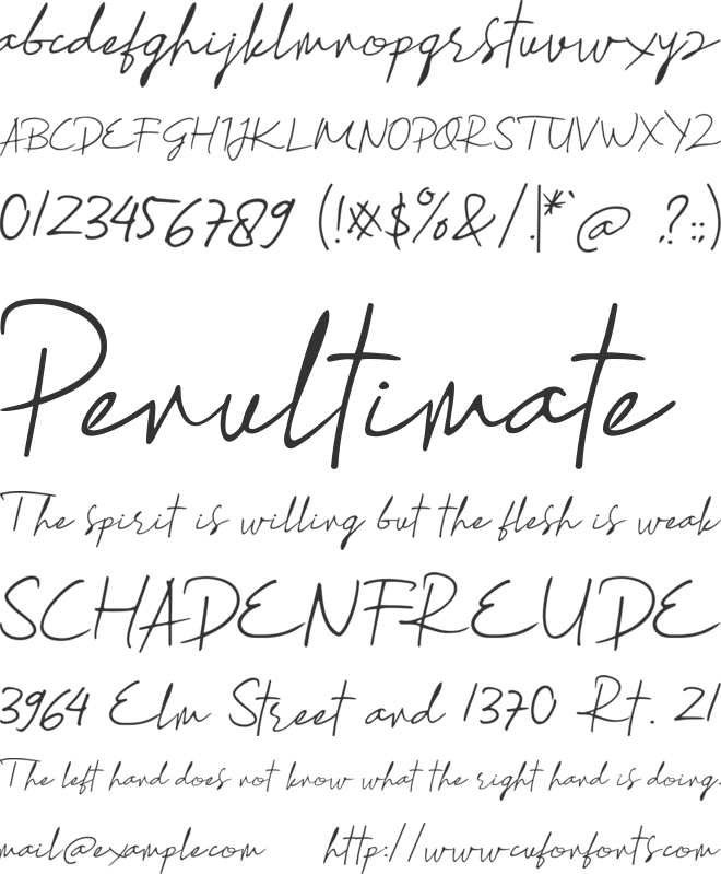 Sharifa font preview