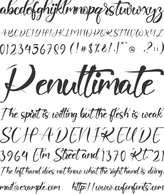 Badut font preview