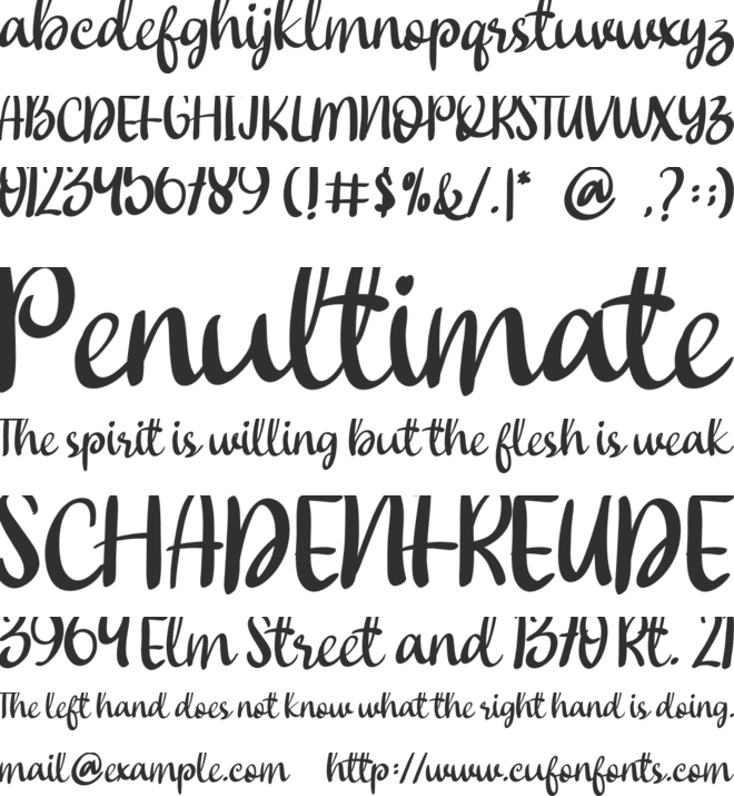 Double Chocolate font preview