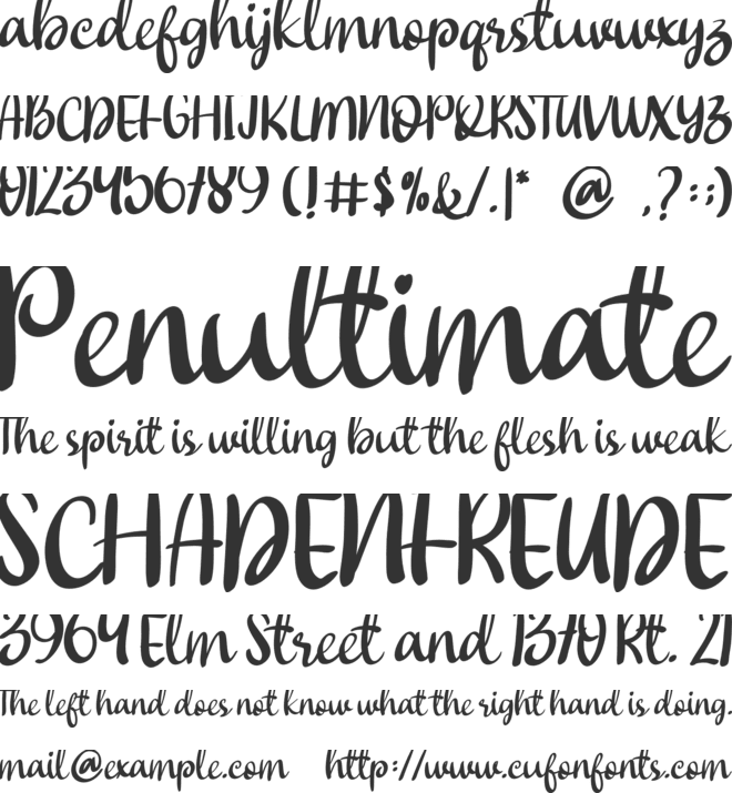 Double Chocolate font preview