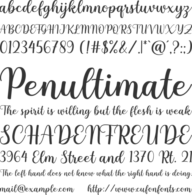 Nuchelle font preview