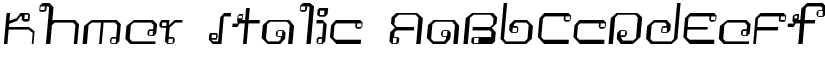 Khmer Italic font