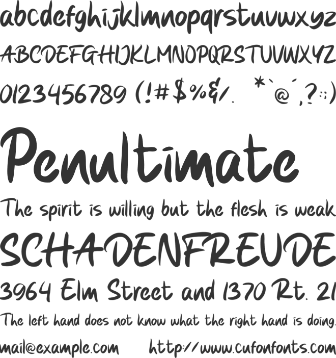 Sugarous font preview