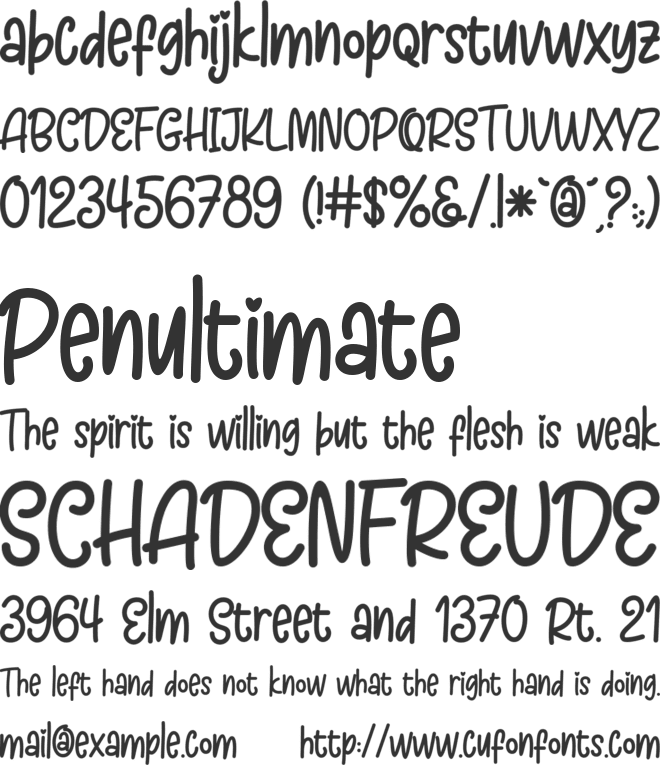 Chocolate Crispy font preview