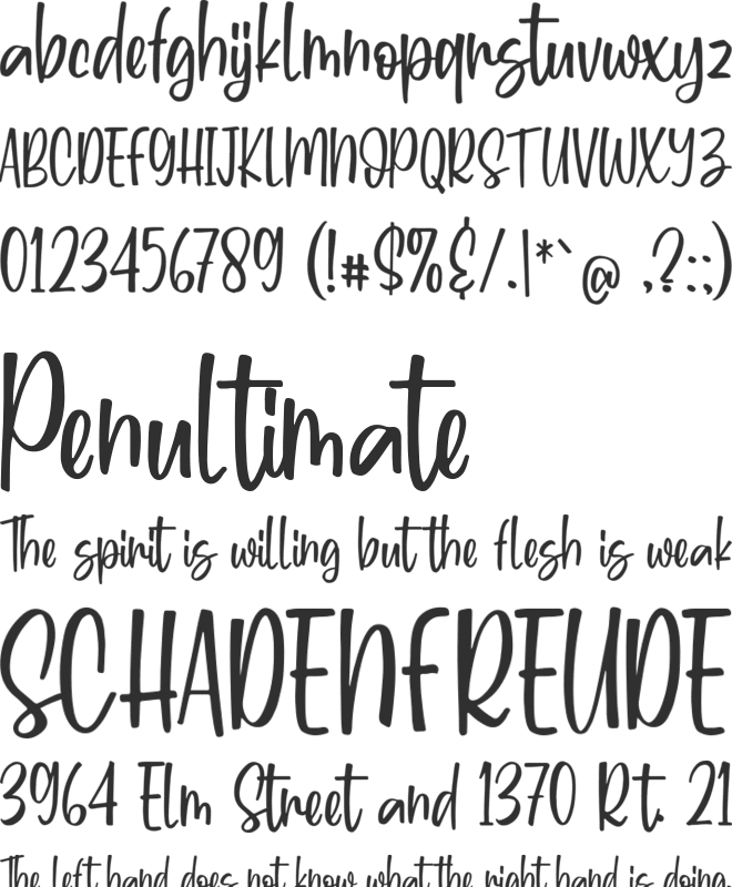 Aperly font preview