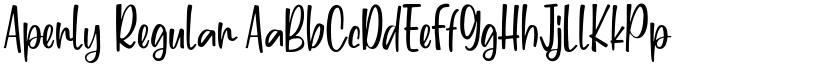 Aperly Regular font
