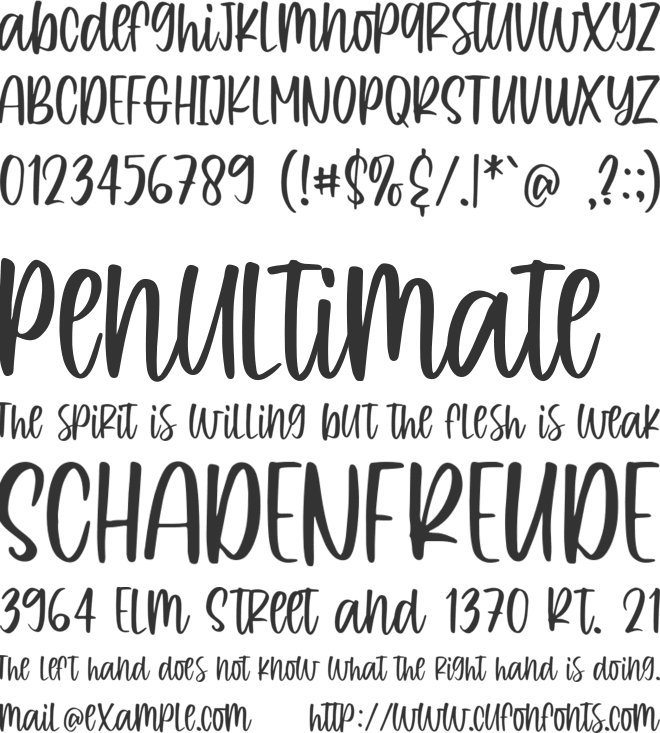 Adora Chalie font preview