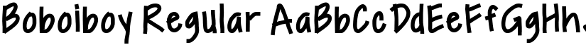 Boboiboy Regular font