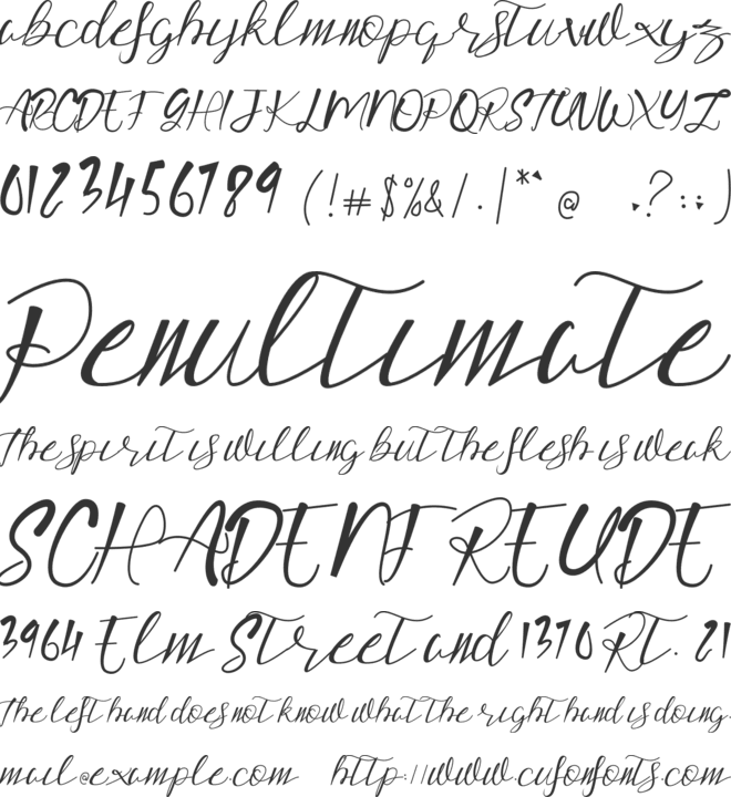 Lailatul font preview