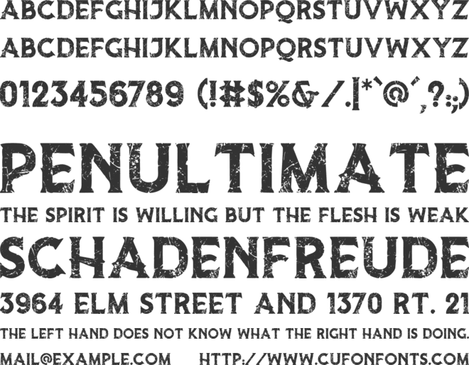 Vanrott font preview