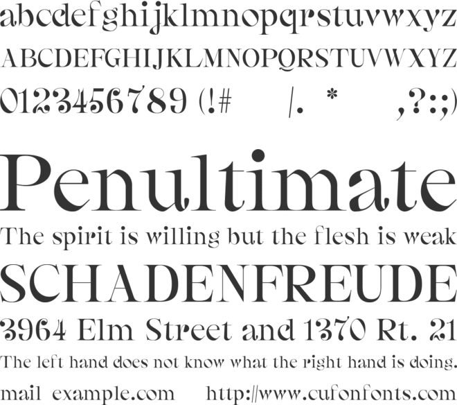 booz-uhm font preview