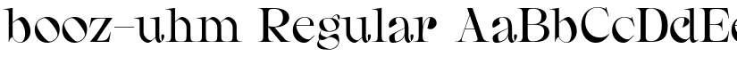 booz-uhm Regular font