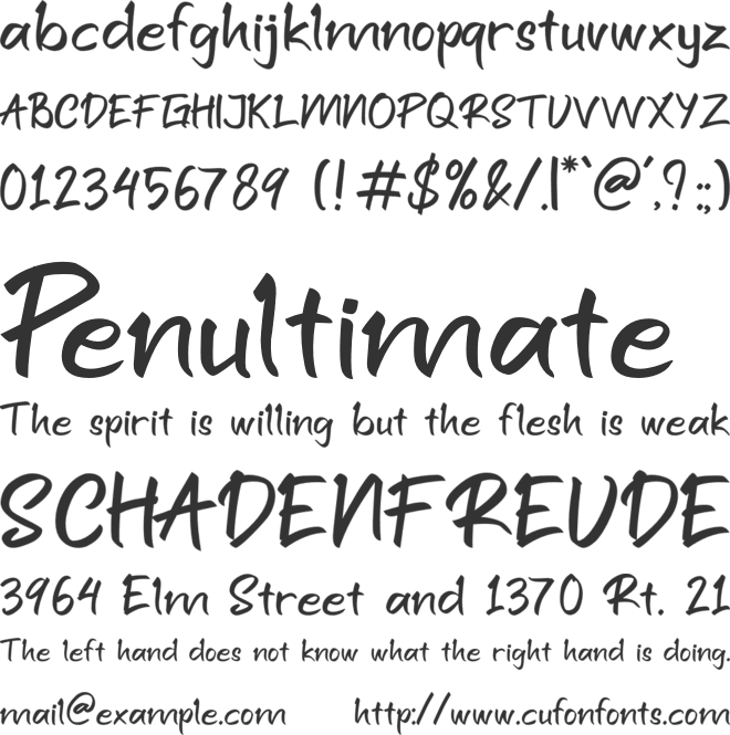 Santuy font preview